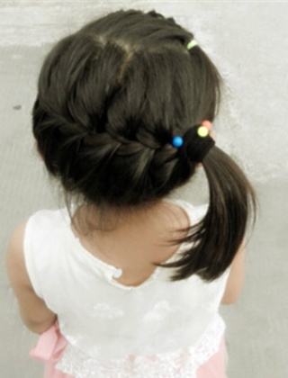 【儿童发型图片_女童发型绑扎方法_儿童发型