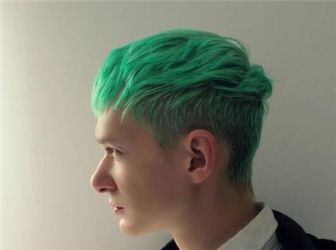 男生头发染绿好看吗 男生染发发型设计-男士短发-发型