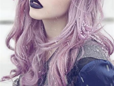 紫色头发染发效果 2018流行的紫色染发