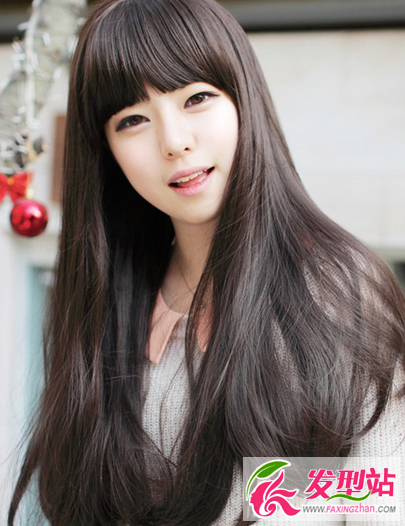 齊劉海長直發(fā)發(fā)型效果圖