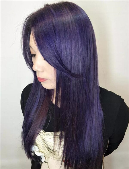 雾面紫雾面色染发