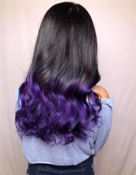 雾面紫雾面色染发
