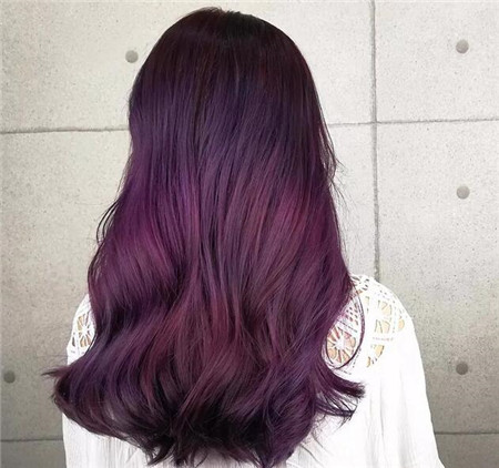 雾面紫雾面色染发
