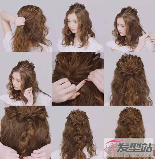 松散扭轉公主頭扎發(fā)步驟圖