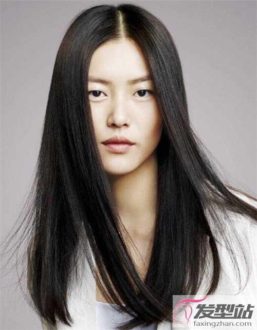 直发发型中长发