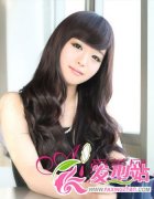 小脸假发推荐韩式长卷发斜刘海空气感假