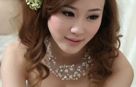 【婚纱照造型】_结婚照最美发型_韩式婚纱照新娘发型图片