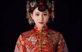【图】中式新娘发型_新娘发型合集