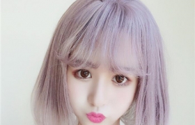 【薄藤色】薄藤色染发效果_薄藤色发型_薄藤色适合什么发型