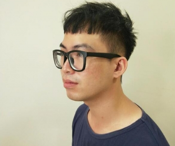秋冬季男生短发发型 紋理剪裁发型图片